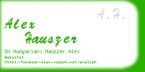 alex hauszer business card